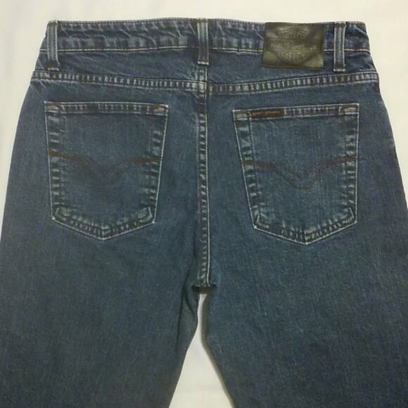 Harley-Davidson Bootcut Denim Blue Jeans 8 - Picture 8 of 9